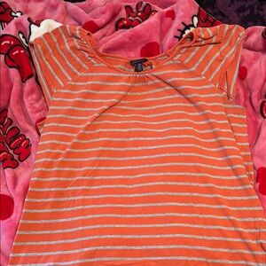 Orange Striped Shirt